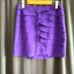 Silk mini skirt, S